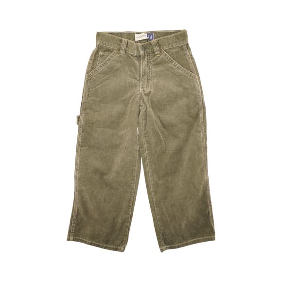 Vintage GAP Carpenter Corduroy Work Pants Olive Green Y2K Utility Style - Picture 1 of 10